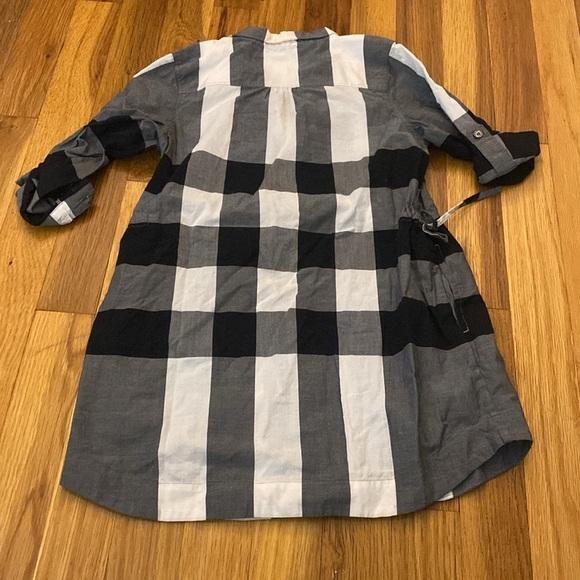 Burberry Girls Black and White Plaid Dress Size 6 - Picture 4 of 5